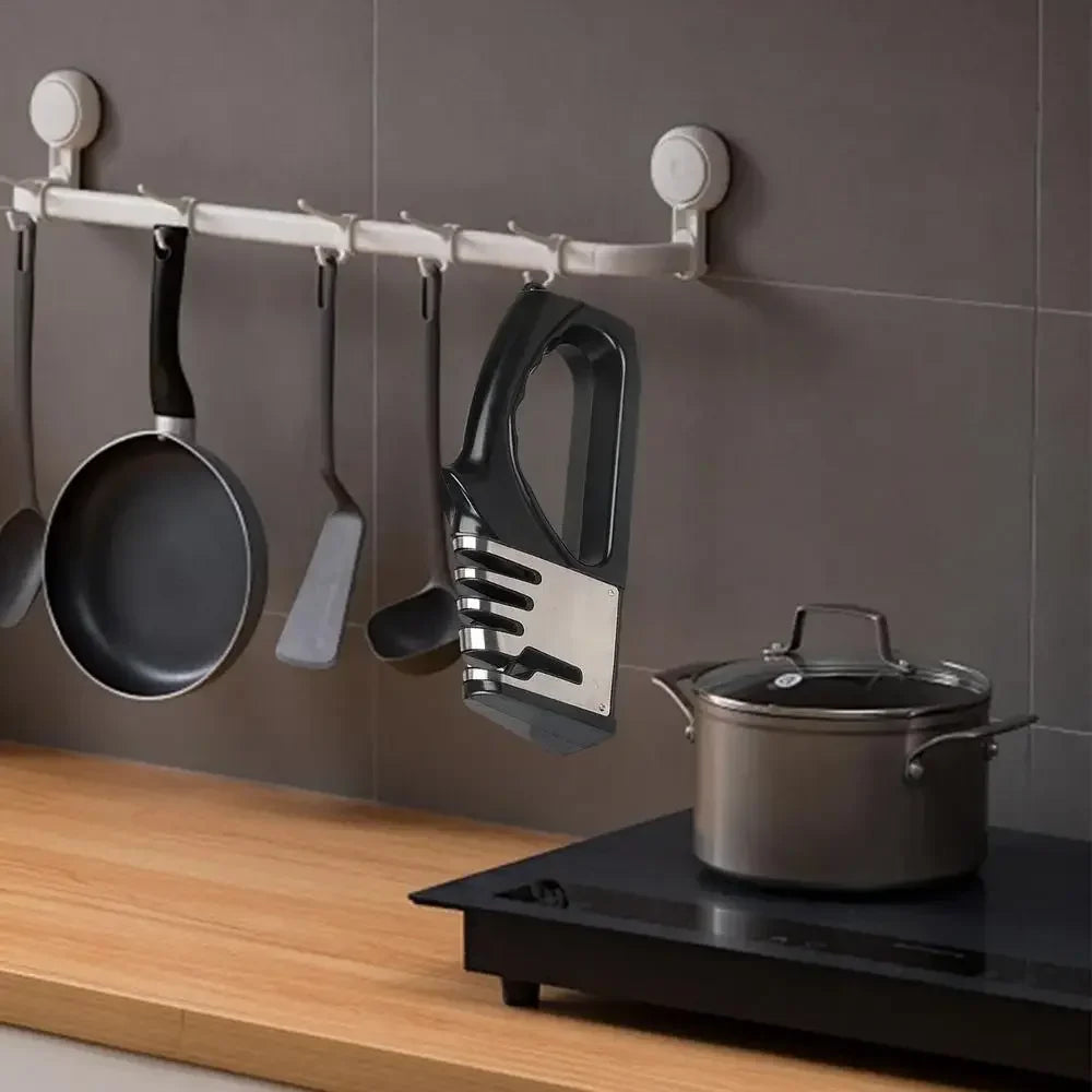 Afilador de cuchillos 4 en 1, multifuncional, portátil y con base antideslizante. Ideal para el hogar.