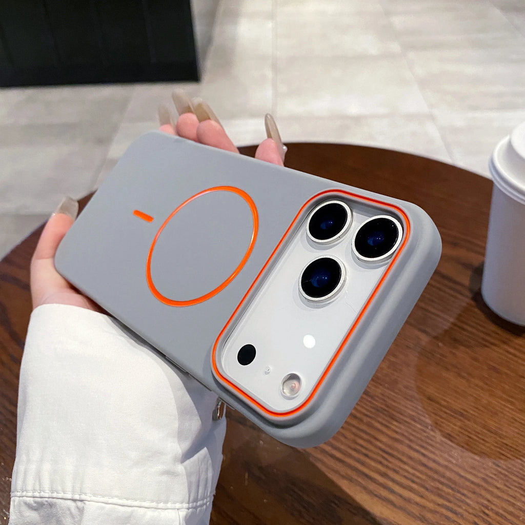 Funda de teléfono suave mate magnética de lujo para iPhone 17 Pro Max Air 16E 15 14 13 12 11 17 Shockproof MagSafe Wireless Charging Cover