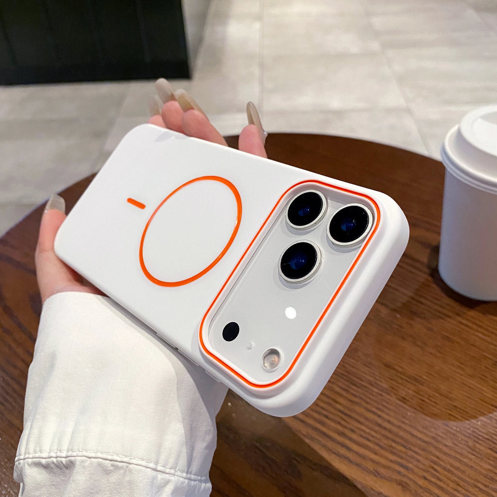 Funda de teléfono suave mate magnética de lujo para iPhone 17 Pro Max Air 16E 15 14 13 12 11 17 Shockproof MagSafe Wireless Charging Cover