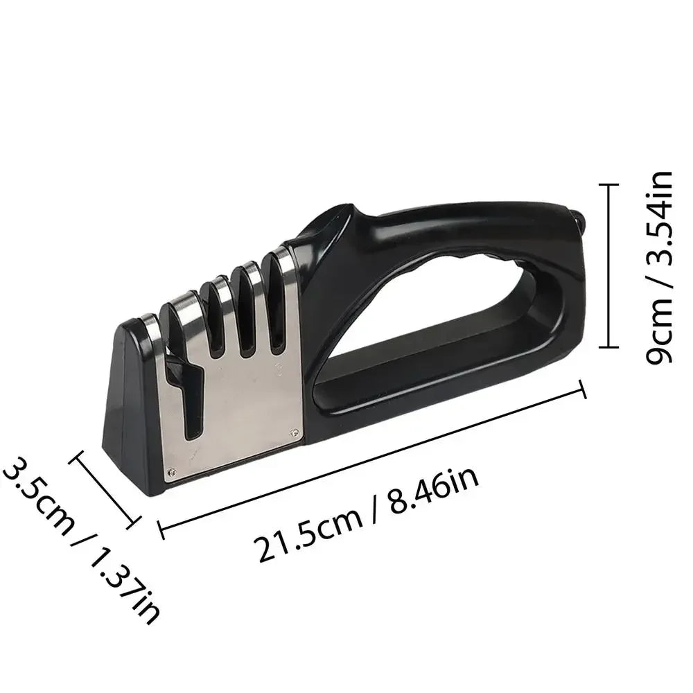 Afilador de cuchillos 4 en 1, multifuncional, portátil y con base antideslizante. Ideal para el hogar.