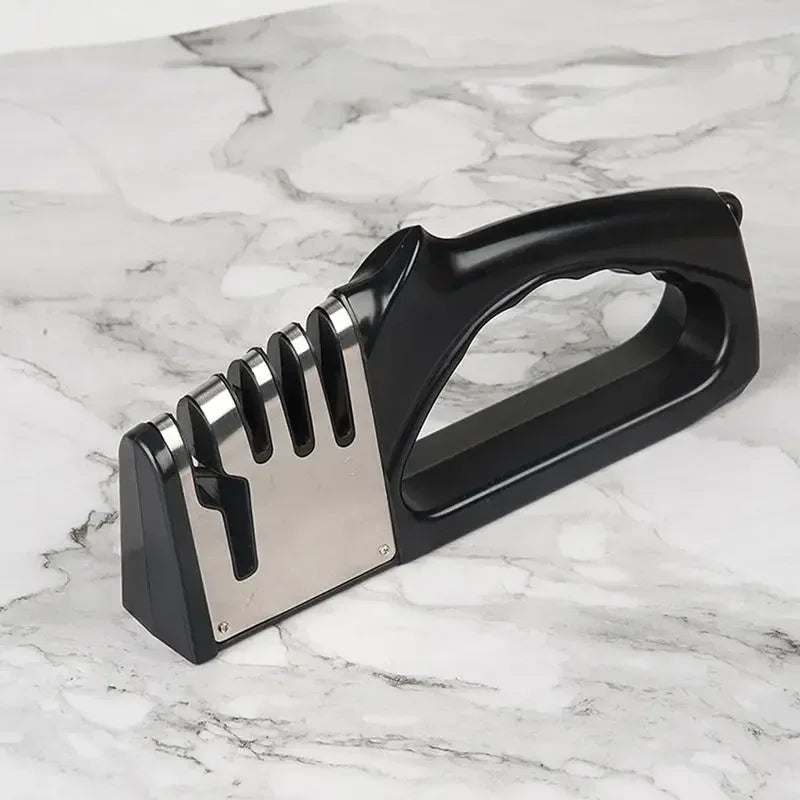 Afilador de cuchillos 4 en 1, multifuncional, portátil y con base antideslizante. Ideal para el hogar.
