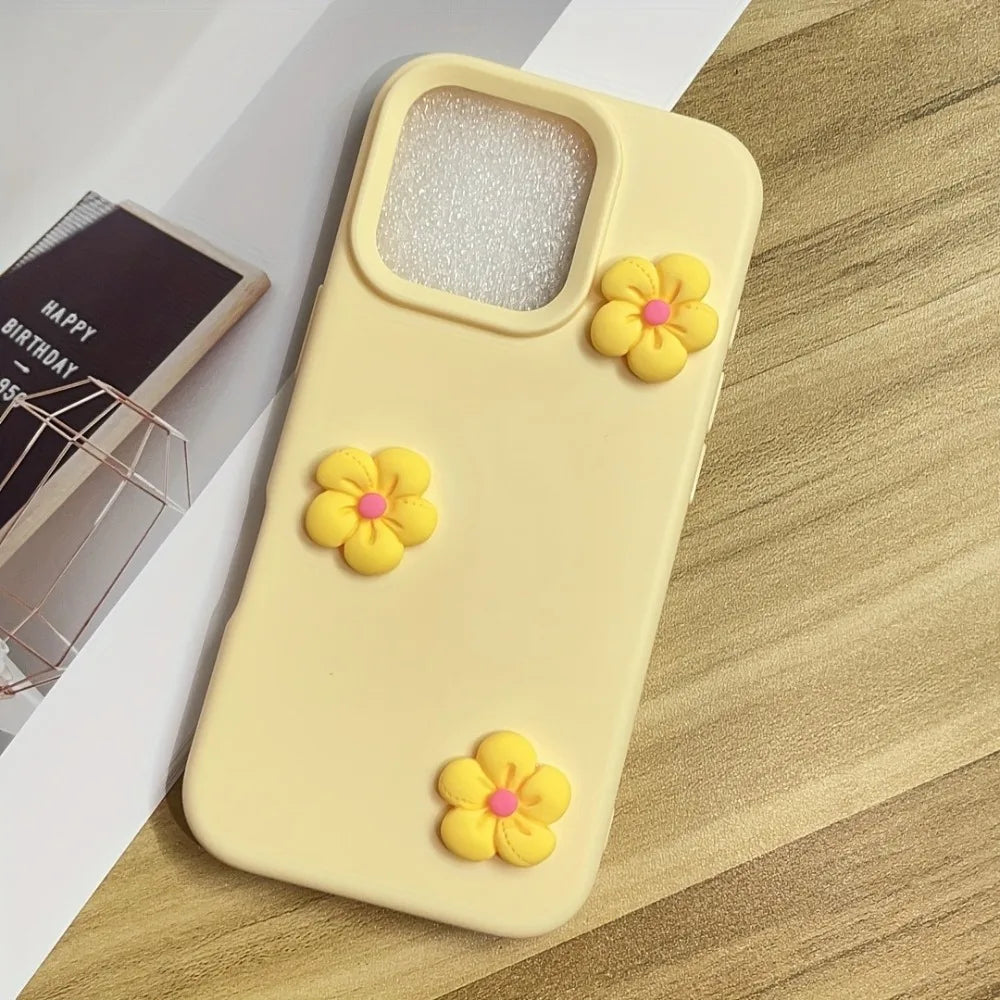 Funda para teléfono con diseño de flor de dopamina colorida iPhone 17 Pro Max 17Air 16 15 14 13 12 11 Pro Max 15 14 Plus Shockproof Matte Cover